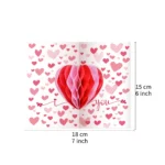 Valentine's Day Love Card Decoration Creative Romantic Heart shaped Paper Honeycomb Ball Handwritten Confession Love Letter Card - Image 6