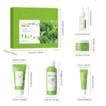 5pcs/box Skin Care Set Green Tea Facial Cleaner Soothes Skin Face Toner tea Serum Moisturizing Cream Repairing Eye Cream Kits - Image 6