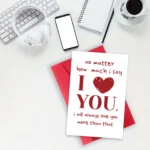 Romantic "I Love You" Greeting Card Valentine's Day Anniversary Love Card with Envelope for Boyfriend Girlfriend Couple Gift - Image 3