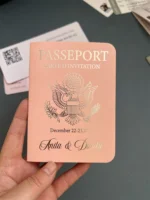 30/50pcs Personalized Birthday Party Invitation, Custom Travel Wedding Invite Card With Gold Foil - Image 3