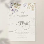Personalized Wedding Invitation Card Custom 20-100pcs Bride & Groom Photo Floral Save the Date Wedding Editable Shower Cards