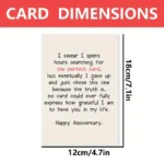 1pc, Happy anniversary card, funny anniversary congratulation card, creative wedding anniversary card for friend family couple - Image 2