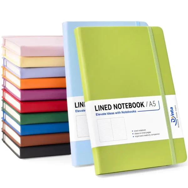 Lined Journal Notebooks for Women Men, 12 Pack A5 Hardcover Journals Bulk, 200 Pages 100 Sheets, 5.8 x 8.4 inch, 12 Colors, Coll