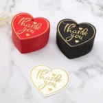 25/50/100pcs Gold Foil Heart Shape Thank You Tag Packaging Decoration Boxes Card Gift Decor DIY Wrapping Hang Labels Thanks Card - Image 3