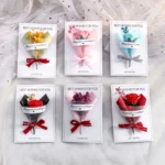 1PC Eternal Flower Valentine's Day Card Thanksgiving Mother's Day Handmade Card Creative Birthday Gift Blessing Message Card ﻿ - Image 2