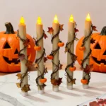 6pcs Flickering LED Candles Flameless Taper Candle Battery Operated Candle Dinner Candle Light for Wedding Centerpiece Decor - Image 3
