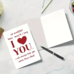 Romantic "I Love You" Greeting Card Valentine's Day Anniversary Love Card with Envelope for Boyfriend Girlfriend Couple Gift - Image 2