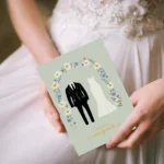 ​10Pcs Wedding Cards Elegant Golden Foil Invitations with Envelopes, Heart Stickers | Greeting Card for Bridal Shower - Image 6