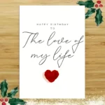 2/3pcs Romantic Birthday Card for Him/Her - "Happy Birthday To The Love of My Life" Message, Greeting Cards - Image 5