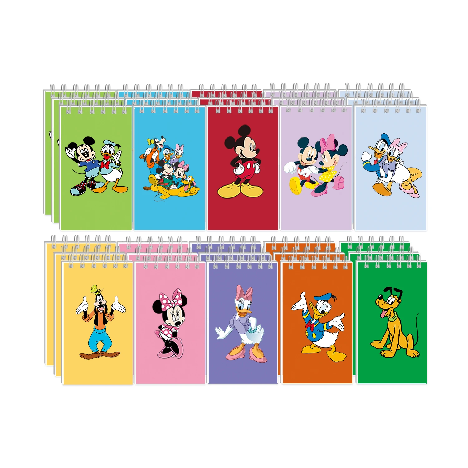 kf-S848c877dff524f02af5e536c91dbe757L Disney Mickey Spiral Book Coil Notebook Minnie Journal Diary Schedules Daily Plan List Notepad School favors Supplies Stationery - Image 1