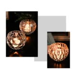 Nordic spherical pumpkin lamp thickened glass candle holder bar candlelight dinner home decorative ornaments craft gifts - Image 6