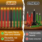 LED Flameless Taper Candles Battery Operated Realistic Flickering Remote Control Dinner Wedding Party Decoration Long Candles - Image 5