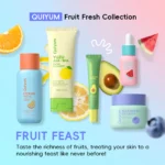 QUIYUM Fruit Fresh Collection 5-Piece Skincare Set Brightening Hydrating Anti-Age Facial Care for Dry Dull Skin