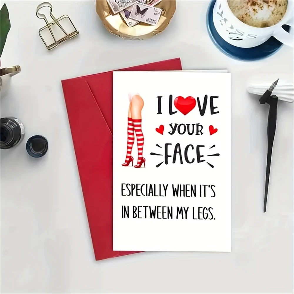 kf-S868d365ba6174dd198d7b495415fb470c 1PC, fun Valentine's Day greeting card,mischievous Valentine's Day gift card, for boyfriend/girlfriend, husband/wife, men/women' - Image 1