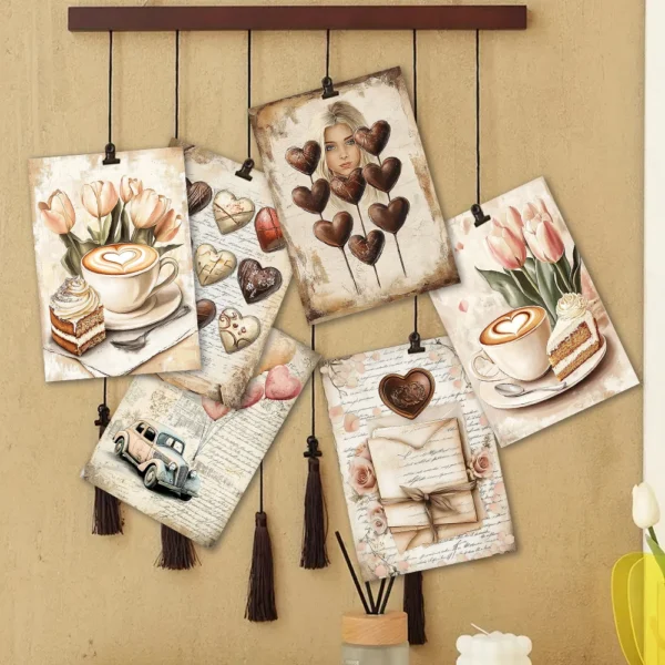 32pcs Valentine's Day Postcards, Romantic Love Theme, Indoor Bedroom Decor, Wall Stickers, Message Cards, Greeting Cards, Poster