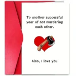1 funny birthday card with humorous text. Suitable for unique gifts for husband, wife, boyfriend and girlfriend.