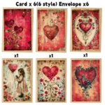 6-Pack Romantic Red Heart Greeting Cards With Envelopes,For Valentine’S Day,Anniversary,Engagement,Wedding, Couple Surprise Gift - Image 4