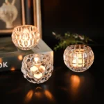 Nordic spherical pumpkin lamp thickened glass candle holder bar candlelight dinner home decorative ornaments craft gifts - Image 3