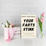 1PC "Your Farts Stink,But Until They Kill Me,I Still Love You" Humorous Birthday Card Funny Gifts For Husband Wife Greeting Card - Image 3