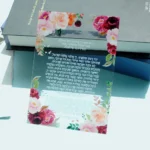 10pcs Transparent Personalized UV Print Customized PVC Card Wedding Invitation with Envelop - Image 5