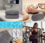 Bath Towel Set Pack of 2, (27 x 54 Inches) Microfiber Ultra Soft Highly Absorbent Bath Towel, Lightweight and Quick Drying Towel - Image 5