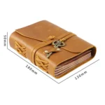 Retro Leather Joural Magic Diary Handmade Notebook With Key Travel Book Blank Paper 300 Pages Couple Gifts - Image 3