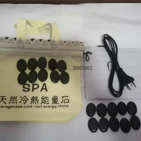 220V Electric Heating Bag/Lava Stone Massager Energy Volcanic Stone Beads Natural Hot Lava Massage Stone SPA Relax