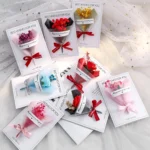 1PC Eternal Flower Valentine's Day Card Thanksgiving Mother's Day Handmade Card Creative Birthday Gift Blessing Message Card ﻿
