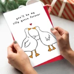 Ducks In Love - Wedding Anniversary Card For Husband Wife - Valentines Cards For Her - I Miss You Card - Comes With Fun Stickers - Image 5
