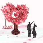 Romantic 3D Heart Tree Greeting Card Elegant Blessing Stereo Love Postcard with Envelope Folding Wedding Blessing Card - Image 5