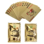 Playing Cards Foil Poker Cards,Deck Waterproof Plastic Diamond Cards Gold for Party&Classic Family Card Game(Gold Silver Black) - Image 5