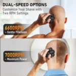 MAXGROOM 7D Head Shaver for Bald Men IXP6 Waterproof USB Rechargeable Electric Hair Trimmer Beard Floating Blade Magnetic Razor - Image 3