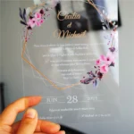10pcs Transparent Personalized Custom Printed PVC Wedding Invitation Card Birthday Bar Mitzvah Invite - Image 4