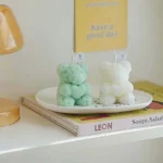 Personalized Candles Gift Guests Aromatic Candles Romantic Rose Bear Candle for Candlelight Dinner - Image 5