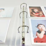 PLRBOK 3 Ring A5 Photo Album with Pockets,Binder Heart Glitter Cover Pretty Notebook Card Book 4×6 10×15 Scrapbook - Image 4