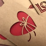 1pcs of Hollow Valentine's Day Mother's Day Greeting Card / Kraft Paper Card Holiday Cards Birthday Cards Blessing Gift Card - Image 4