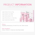 LAIKOU Sakura Kit Skin Care Sets Moisturizing and Reducing Fine Lines Cleansing Pore Product 5-Piece Korean Valentine's Day Gift - Image 6