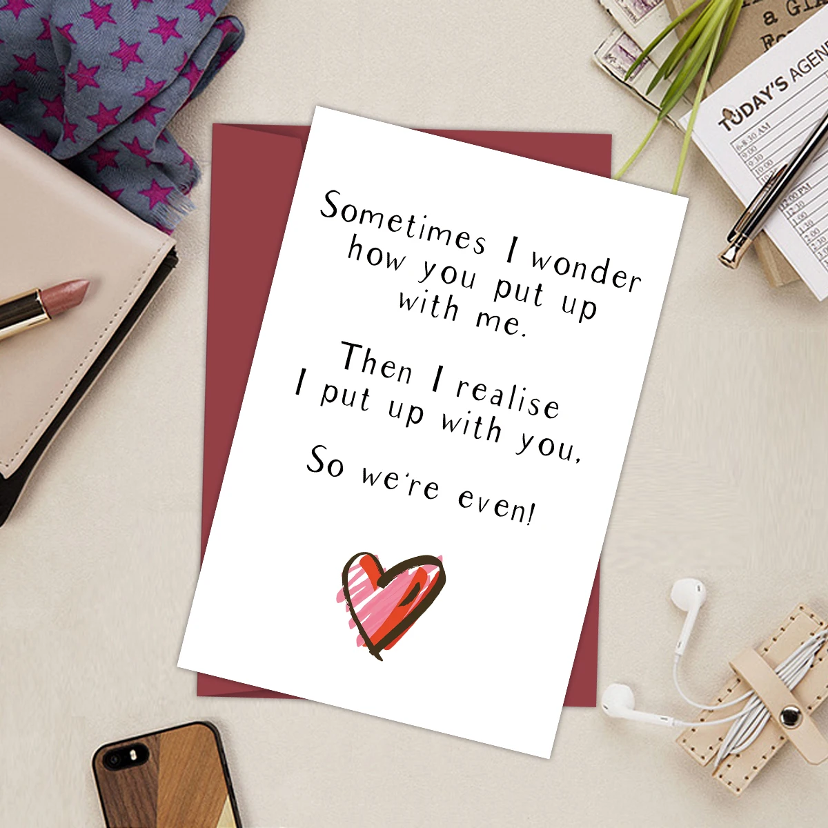 kf-Sad01acc3a2324ba2bd78a9499f03b762Z 1PC Funny Wedding Anniversary Card,Birthday Cards For Him,Her,Witty Card For Husband,Banter Card For Wife Anniversary Card - Image 1
