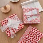 10pcs Tissue paper for gift wrapping with peach heart print Valentine's Day gift wrapping paper Festive decorations for lovers - Image 2