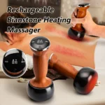 Electric Heating Bian Stone Gua Sha Massager Hot Compress Body Physiotherapy Tool Back Face Massage Warm Moxibustion Guasha Tool
