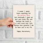 1pc, Happy anniversary card, funny anniversary congratulation card, creative wedding anniversary card for friend family couple - Image 4