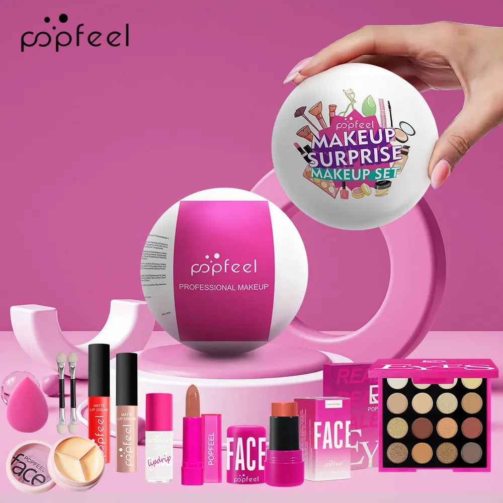 kf-Sb46c8725cfd24e2a8e4f077c8a79bd98z POPFEEL Surprise Makeup Ball Gift Set - Festive Cosmetic Bundle for Special Occasions, Perfect Birthday Surprise Makeup Sphere. - Image 1