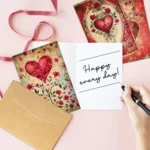 6-Pack Romantic Red Heart Greeting Cards With Envelopes,For Valentine’S Day,Anniversary,Engagement,Wedding, Couple Surprise Gift - Image 6