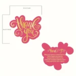 50pcs Thank You Cards For Small Businesses Owners, Pink Mini Business Thank You Cards, for Online Retailers with Insert Notes - Image 2
