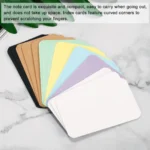 100Pcs 90x54x0.3mm Kraft Paper Card Blank Business Card Message Note Thank You Card Writing Card Label Bookmark Learning Card - Image 4