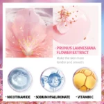 40pcs Face Skin Care Set Cherry Blossom Essence Moisturizing Cream & Collagen Eye Cream & Face Toner & Cleanser Portable Kit - Image 2