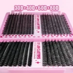 30D+40D+60D+80D False Eyelashes Set 9-16mm MIxed Individual False Eyelashes with Lash Applicators - Image 2