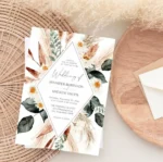 20pcs Custom Wedding Invitations Personalized, Bohemia Invitation Cards Wedding, Customizable Wedding Invitation for Country - Image 4