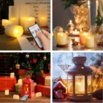 Pack of 12/24 Rechargeable LED Candle with Remote Flameless Flickering Tea Lights Home Dinner Christmas Wedding Party Decor - Image 6