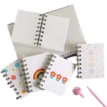 A7 Pocket Book Notebooks Small Flower Love Small Cute Side Flip Coil Book Student Mini Portable Flip Notepad - Image 6